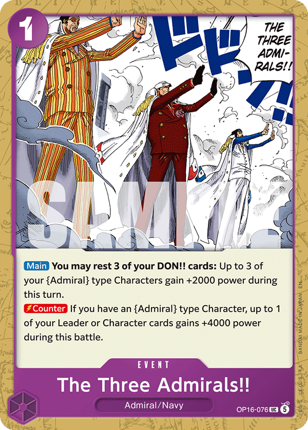 The Three Admirals!!